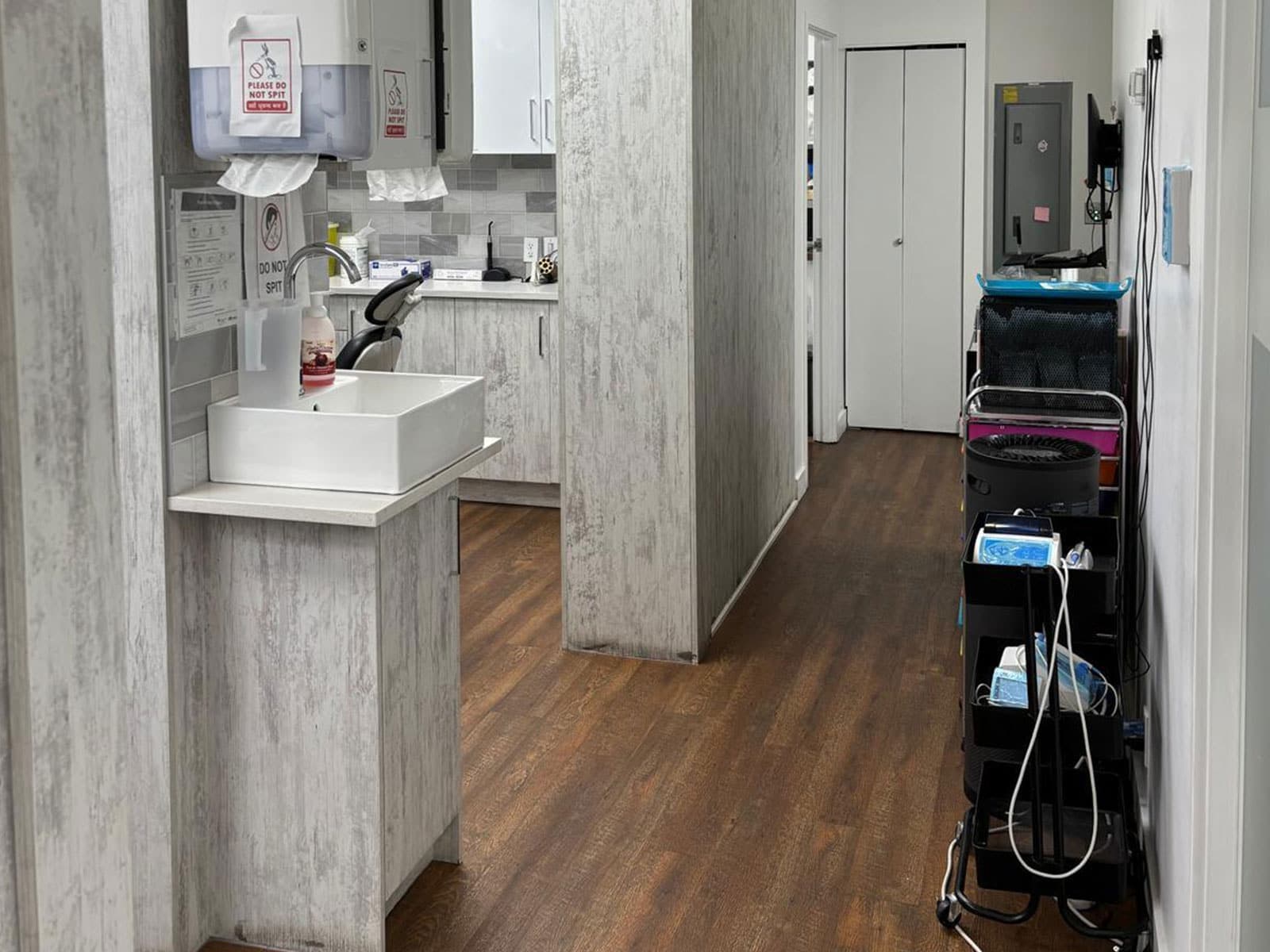 Dental office reception area